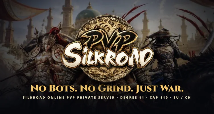PVPSilkroad – No bots. No grind. Just war. Silkroad Online PvP private server, Degree 11, Cap 110, EU / CH.
